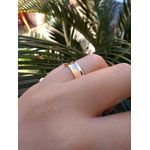 Par de Alianças Casamento Modelo Trabalhado Ouro 18k/750 6.00mm Côncava Anatômica/Confort Polida Com Pedras - 10166