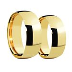 Par de Alianças Casamento Modelo Tradicional Ouro 18k/750 7.00mm Reta Polida - 10178