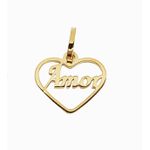 Pingente Coração Amor Pequeno Ouro 18k 750
