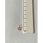 Pingente Coração Fé Pequeno 10MM Ouro 18k 750 