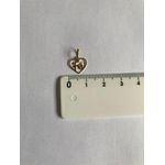 Pingente Coração Fé Pequeno 10MM Ouro 18k 750 
