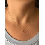 Pingente Coração Fé Pequeno 10MM Ouro 18k 750 
