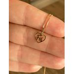 Pingente Coração Fé Pequeno 10MM Ouro 18k 750 