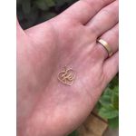 Pingente Coração Fé Médio 15MM Ouro 18k 750 