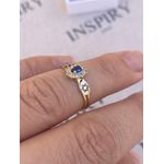 Anel de Formatura em Ouro 18k/750 com Pedra Gota e símbolos em Ouro Branco