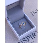 Anel de Formatura em Ouro 18k/750 com Pedra Gota e símbolos em Ouro Branco