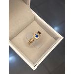 Anel de Formatura em Ouro 18k/750 com Pedra Gota e símbolos em Ouro Branco