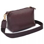 Bolsa Feminina Alça Transversal em Couro legitimo cor Café - 8608M