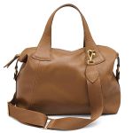 Bolsa Feminina de Mão com Alça Transversal em Couro Legitimo cor Caramelo - 8603C