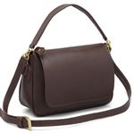 Bolsa Feminina de Mão com Alça Transversal em Couro Legitimo cor Café - 8601M