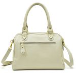 Bolsa Feminina de Mão com Alça Transversal em Couro Legitimo cor Off White - 8600B
