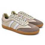 Tenis Casual Feminino Couro Confort Elegante cor Nude - 34 ao 39