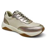 Tenis Feminino Moda Blogueira Couro Confortável cor Prata - 34 ao 40
