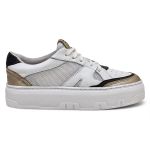 Tenis Feminino Casual Elegante em Couro Classico Urban cor Prata - 33 ao 40