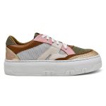 Tenis Feminino Confortavel Casual Em Couro Classico Urban cor Ouro Dourado - 33 ao 40
