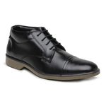 Sapato Masculino Confortável Social Sola Marrom Cadarço Cor Preto