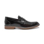 Sapato Masculino Social Solado Bicolor Elástico Conforto Cor Preto