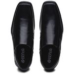 Sapato Masculino Social Casual Elástico Conforto Estilo Cor Preto 