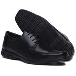 Sapato Masculino Social Clássico Cadarço Linha Conforto Cor Preto 