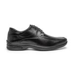 Sapato Masculino Social Conforto Elegante Com sistema Anti Shock Cadarço Cor Preto