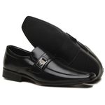 Sapato Masculino Social Elegante Elástico Conforto Estilo Cor Preto
