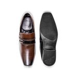 Sapato Masculino Social Estilo Elástico Maior Conforto Cor Café 