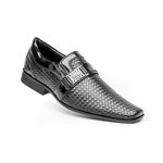 Sapato Social Masculino Verniz Elástico linha Premium Cor Preto