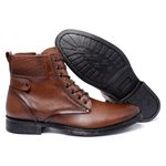 Coturno Masculino Couro Conforto Linha Premium Cor Café - 22001