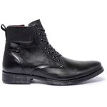 Coturno Masculino Couro Conforto Linha Premium Cor Preto - 22001