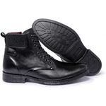 Coturno Masculino Couro Conforto Linha Premium Cor Preto - 22001