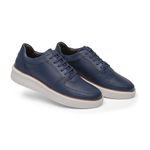 Sapato Social Confortavel Alta Qualidade Elegante 40017 Azul