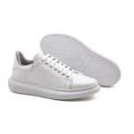 Tenis Masculino Sapatenis Classico Couro Legitimo Confortavel 37 a 44 Branco 