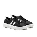 Tenis Confortavel Masculino Sapatenis Casual Lyon Legitimo 37 a 44 Preto e Branco 