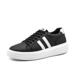 Tenis Confortavel Masculino Sapatenis Casual Lyon Legitimo 37 a 44 Preto e Branco 
