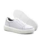 Tenis Confortavel Masculino Sapatenis Casual Legitimo 37 a 44 cor Branco 