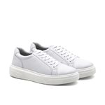 Tenis Confortavel Masculino Sapatenis Casual Legitimo 37 a 44 cor Branco 