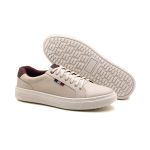 Tenis Classico Masculino Elegante Studio Legitimo Casual Off White e Café 