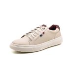 Tenis Classico Masculino Elegante Studio Legitimo Casual Off White e Café 