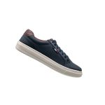 Tenis Classico Masculino Elegante Studio Legitimo Casual Azul Marinho e Café 