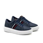 Tenis Casual Masculino Elegante Lyon Confortável Legitimo Confortavel Azul