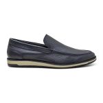 Sapato Mocassim Masculino Classico Elegante Couro Legitimo 5330 Azul