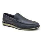 Sapato Mocassim Masculino Classico Elegante Couro Legitimo 5330 Azul