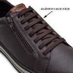 Sapatenis Confortavel Masculino Tenis Casual Street Legitimo 37 a 44 cor Café 