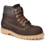 Bota cano curto masculino couro legitimo cor Café 