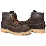 Bota cano curto masculino couro legitimo cor Café 