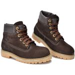 Bota cano curto masculino couro legitimo cor Café 