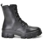 Bota coturno feminina em couro legitimo cor Preto AE44 