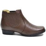 Bota Masculina Couro Legítimo Botina cor Florter Chocolate 040 