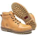 Bota Masculina Couro Legítimo Botina cor bege 024 