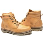 Bota Masculina Couro Legítimo Botina cor bege 024 